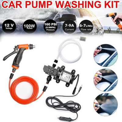 #ad 160PSI Washdown Wash Pump Kit Electric DIY Car Washer Cleaner Sprayer 12V Tool $28.98