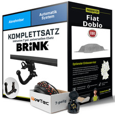 Für FIAT Doblo 510,511,360,361 Anhängerkupplung abnehmbar +eSatz 7pol uni 06.22-