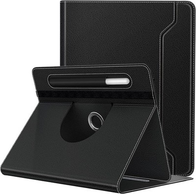 Case for 9-11 Inch Tablet, 360 Degree Rotating Stand Protective Cover, Black