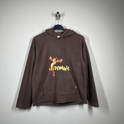 Damen Y2K Disney Tigger braun Fleece Hoodie Größe 14