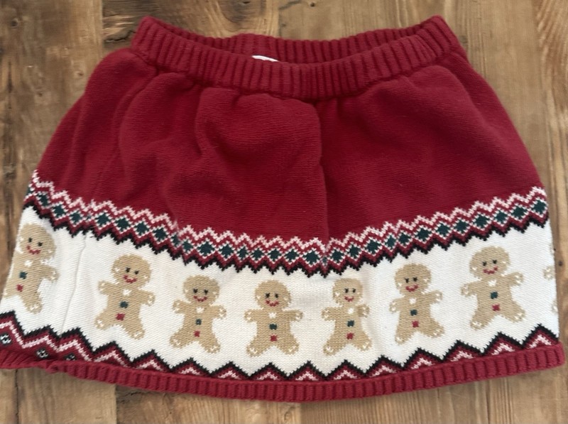 Girls Gymboree Christmas Gingerbread Holiday  Fairisle  Sweater Skirt 5T Cotton