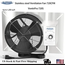 ALORAIR Stainles steel Crawlspace Ventilation Fan 720CFM Attic Garag Exhaust Fan