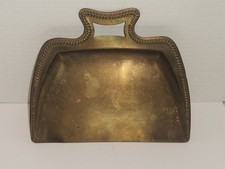 vintage antique Copper Or Brass dustpan tray crumb catcher
