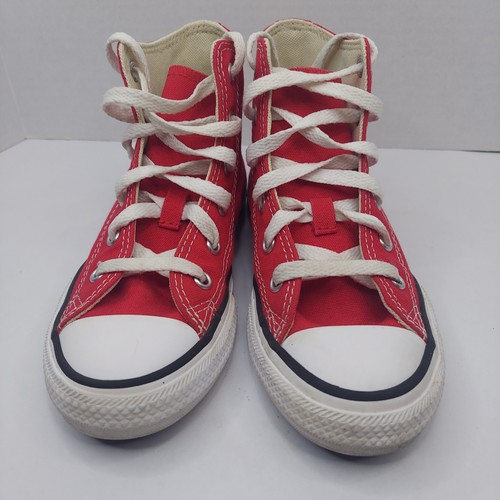 Converse All-Star RED HIGH TOPS Shoes Size 13.5 Youth Kids Boys Girls 3J232 - Picture 2 of 9