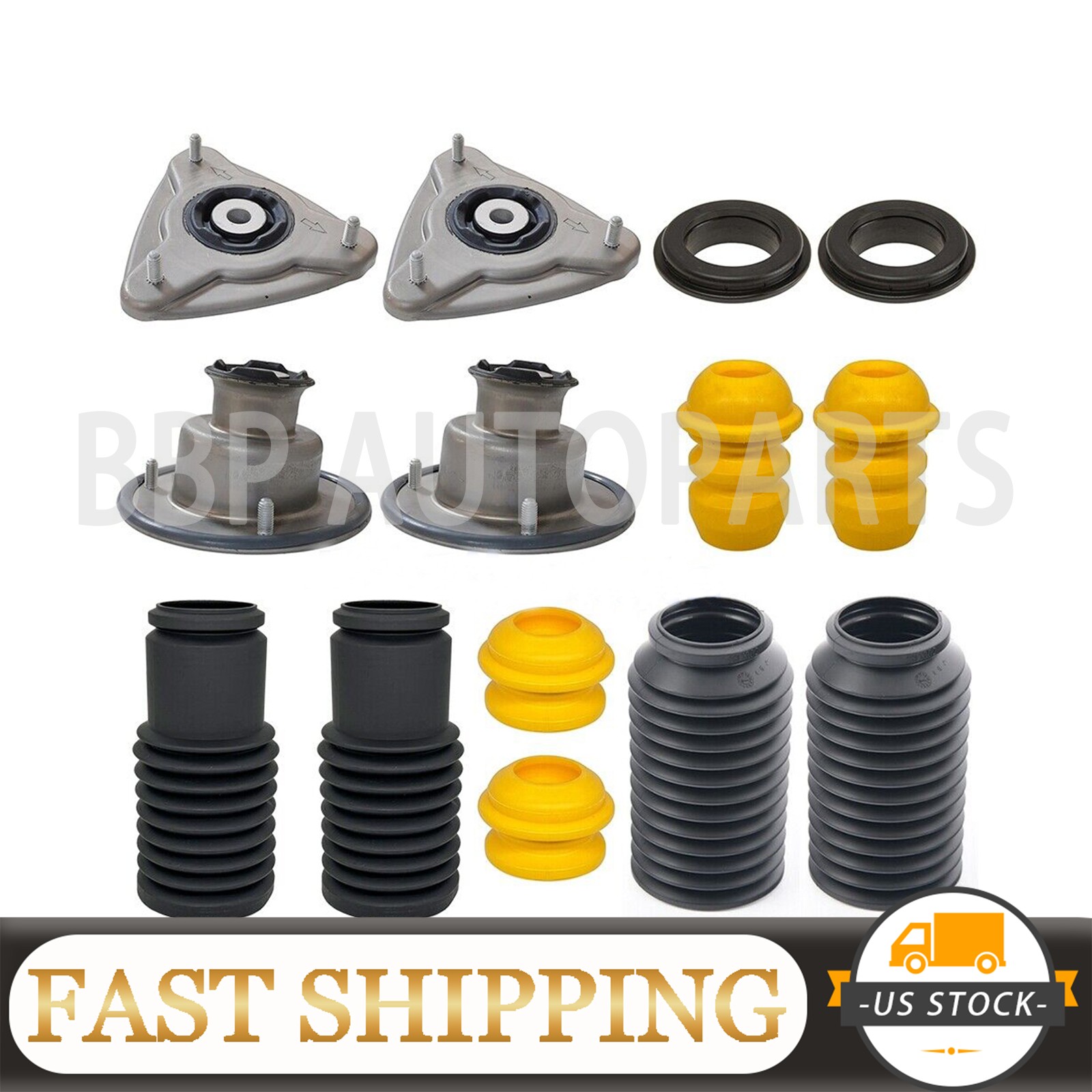 14pcs Front Upper Strut Mounts+Bearings +Bump Stops For Porsche 911 996 986 987