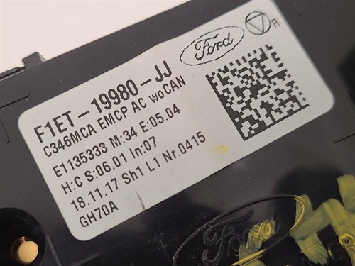 15-18 FORD FOCUS Temperature Control Manual Temperature Control VIN 2 F1ET19980 - Picture 6 of 12