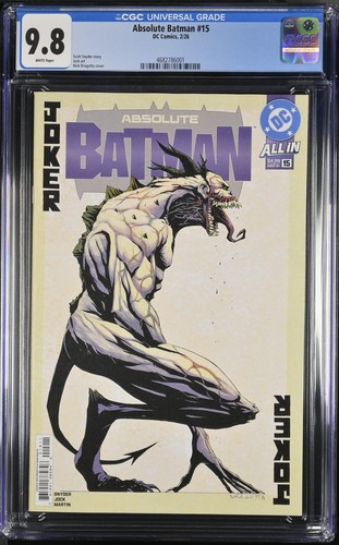Absolute Batman #15 - Nick Dragotta "Absolute Joker" Cover (1st Print) - CGC 9.8