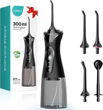 Cordless Water Flosser with 4 Modes & 300ML Tank - Portable & Waterproof