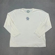 Life is Good Long Sleeve Snowflake T-Shirt Womens Size XXL White Christmas Peace