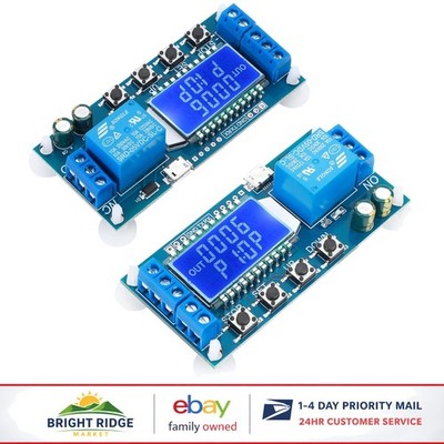 Compact Timer Relay with Automatic Save Function, 2pcs, for DC Voltage Systems