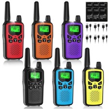 Walkie Talkies for Adult Long Range, 6 Pack Rechargeable 2 Way Radios, LED Fl...