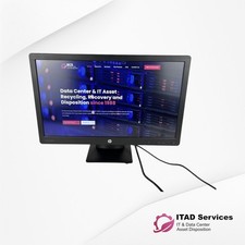 HP ProDisplay P240Va 24-Inch Screen LED-Lit Monitor Black w/Stand READ 