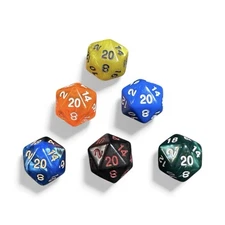 Lot of 6 Spin Down Life Counter D20 Magic The Gathering Dungeons & Dragons Dice
