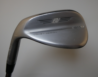 Left Handed Titleist Vokey SM9 56° 14F Sand Wedge Brushed Steel