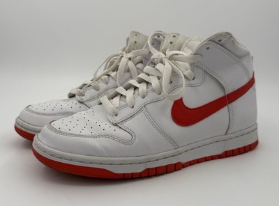 Size 8.5 - Nike Dunk High White Picante Red