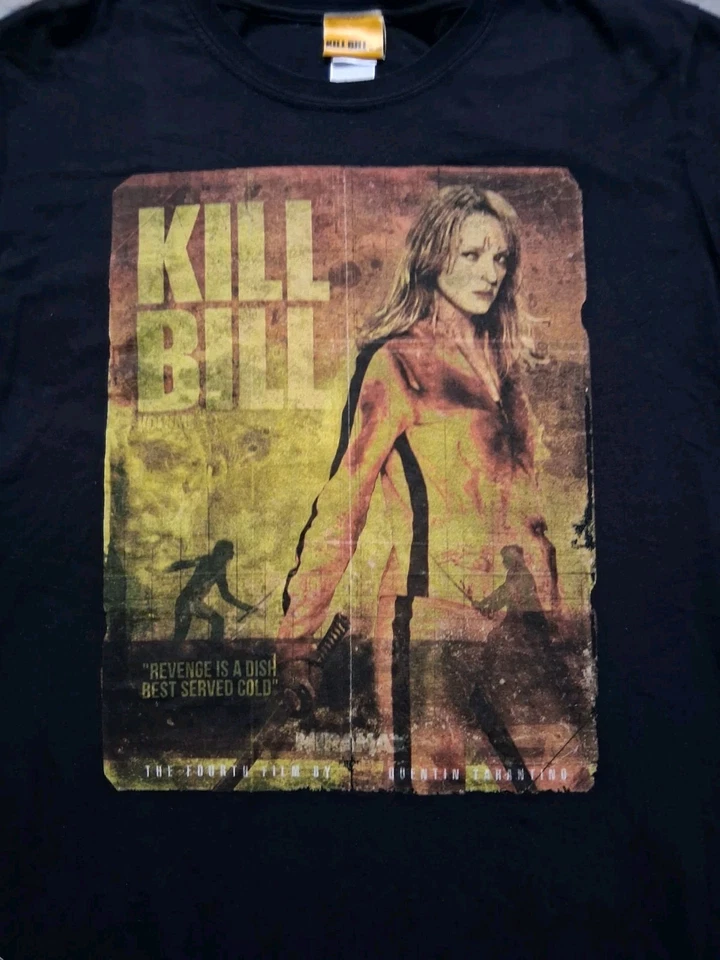 Kill Bill T Shirt Vol. 1&2 Movie Black Size Uk Large Distressed Graphic Film Tee - Image 3 of 4