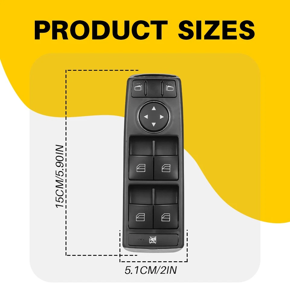 For Mercedes A-CLASS B-CLASS CLA W176 W246 X166 GLA Window Switch 1669054300 - Image 3 of 4
