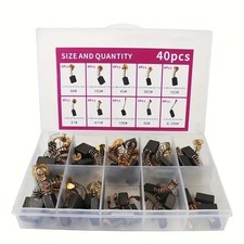 40PCS Electric Motor Carbon Brushes for Electric Hammer Drills and Angle Grinder