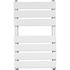Designer Bathroom Heated Towel Rail Radiator Flat Panel Oval Column Rads White