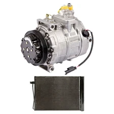 For BMW 525i 2004 2005 OEM AC Compressor w/ A/C Condenser & Drier CSW