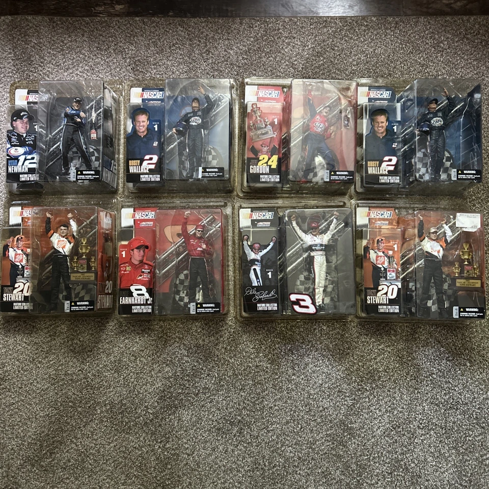 Juego Completo de 6 + 2 Variantes 2003 Serie 1 McFarlane NASCAR Earnhardt/Gordon Foto 2 de 4