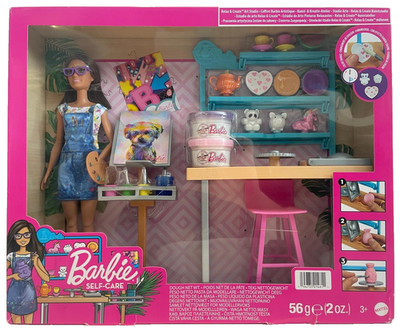 MATTEL HCM85 Barbie Wellness Relax & Create Art Studio mit Puppe - NEU OVP