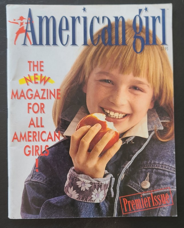 RARE! 1992 Premier Issue American Girl Magazine w/ Paper Doll, Mailing Cards