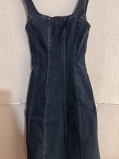 Cider Navy Denim Midi Dress Size XS Women’s