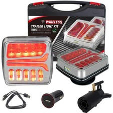 Magnetic Wireless Trailer Lights, Rechargeable LED Trailer Light for Towing T...