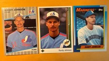 1989 Fleer #381 RC - 1990 Topps #431 & 1989 Upper Deck #25 Randy Johnson Mint