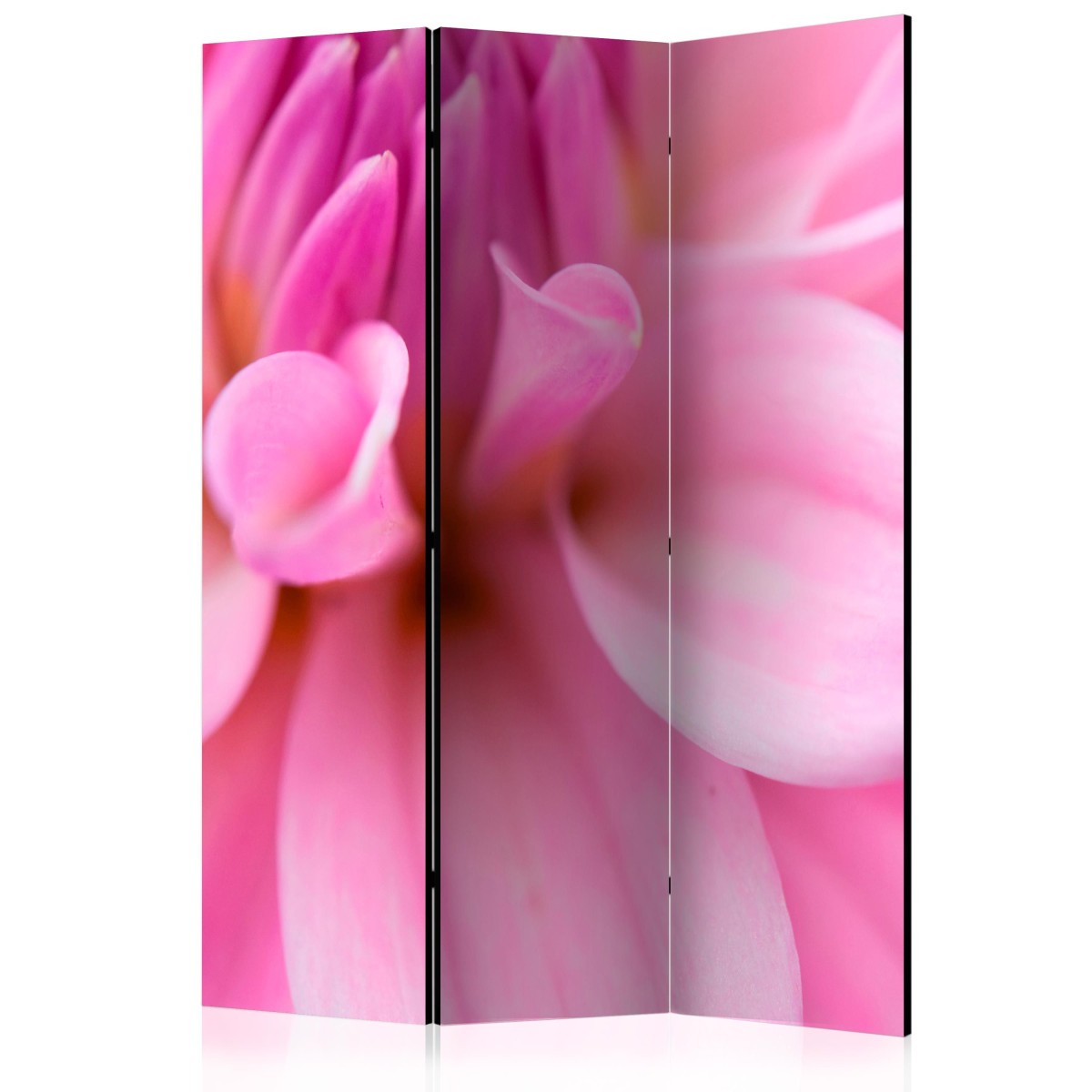 Paravent 3 volets Flower Petals Dahlia 135x172cm en toile imprimée pour séparation de pièce