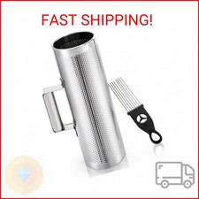 Foraineam Stainless Steel Guiro with Scraper, 12" x 4" Professional Latin Hand P