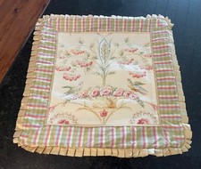 Legacy French Country Birds & Roses PILLOW COVER~Ruffled ~ Zipper~ Made in USA