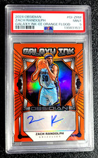 PSA 9 MINT 2024 ZACH RANDOLPH SP /99 OBSIDIAN GALAXY INK AUTO ORANGE FLOOD G7008