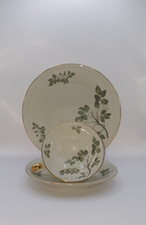 Hertel &Jacob 1950er Porzellan Sammeltasse 3tlg Silberblatt Vintage Top Zustand