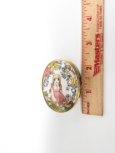 HALCYON DAYS MARKED EVIE ENGLISH ENAMEL HINGED AMY RAINBOW VINTAGE TRINKET BOX ! - 第 10/12 張圖片
