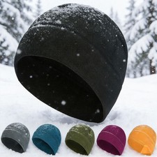 Winter Cycling Skull Cap Helmet Liner Thermal Fleece Beanie Hat for Men Women
