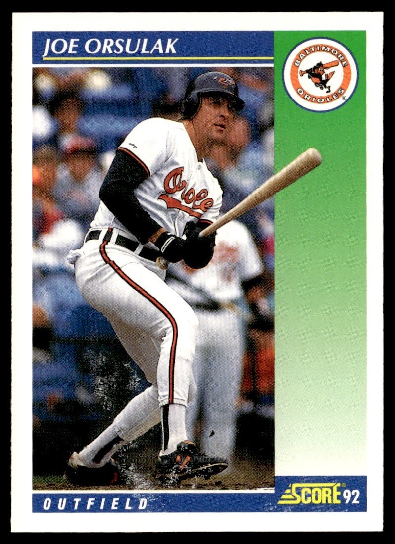 1992 Score Joe Orsulak Baltimore Orioles #551