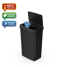13.2 Gallon Automatic Kitchen Trash Can Motion Sensor Garbage Bin Black