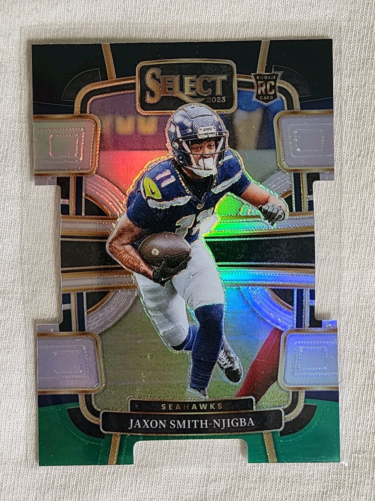 2023 Panini Select #87 Jaxon Smith-Njigba Black/Green Die-Cut Rookie