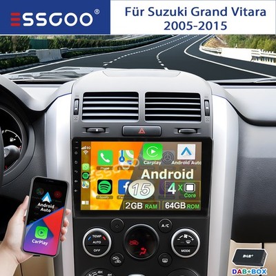 DAB+ 2+64G Android 15 AutoRadio Carplay GPS Für Suzuki Grand Vitara 2005-2015 BT