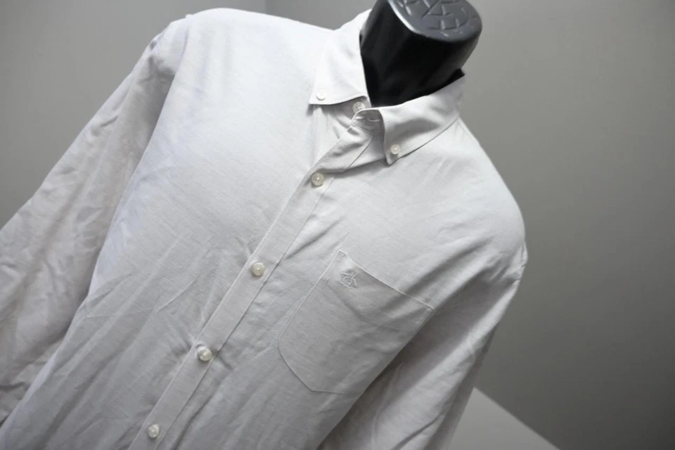 Penguin MunsingWear Heritage Slim Fit Stretch Gray Button Up Shirt Mens Sz XL - Image 4 of 4