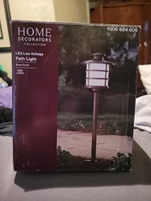 Home Decorators Low Voltage Brass Finish LED Outdoor Path Light 12o Lumens