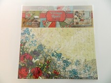 HOTP 4152 Paper Pack Vintage Rose Floral Card Album Journal Scrapbook 12x12 NIP