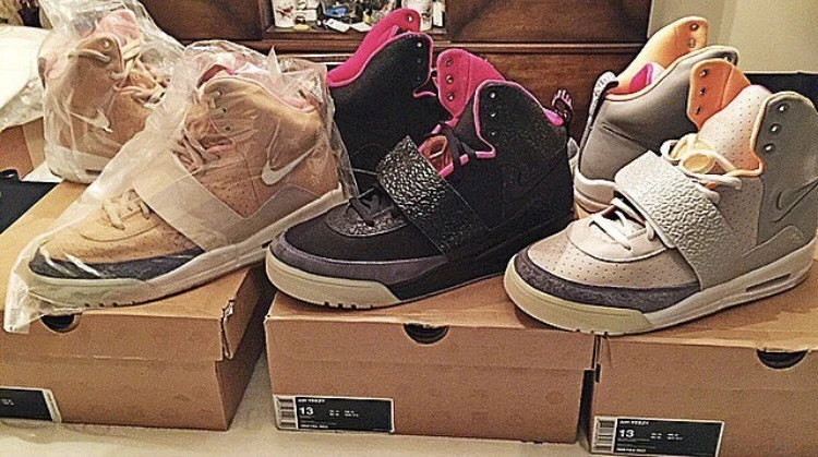 Nike Air Yeezy 1 Set Size 13 Black Pink Blink Zen Tan Jasper