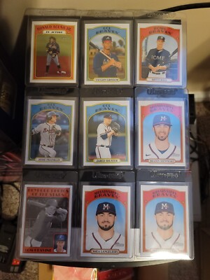 Atlanta Braves Topps Heritage LOT X9 Acuna, Vaughn Grissom, Tom Glavine & More