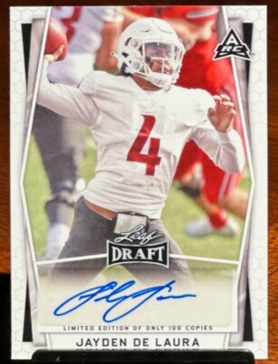 2022 Leaf Trading Cards - Jayden De Laura Autographed Single Card Limited to 100