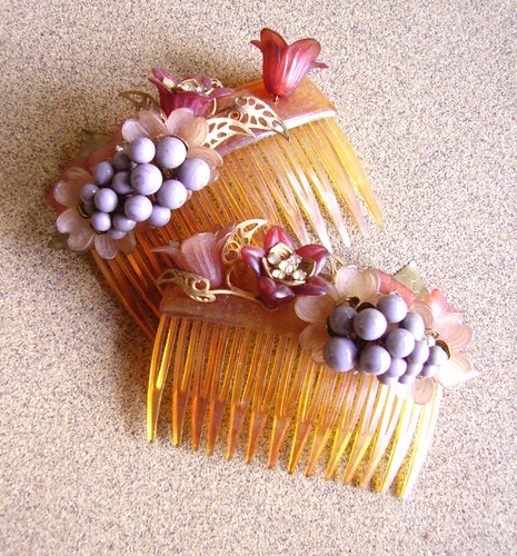 Barrette à Cheveux Françoise Montague - Fleurs En Résine Multicolore - Taille Unique - Occasion