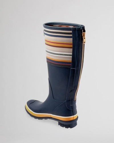 Pendleton Bridger Stripe Tall Rain Boots - Navy - Women's size 11 M - NIB - Picture 3 of 4