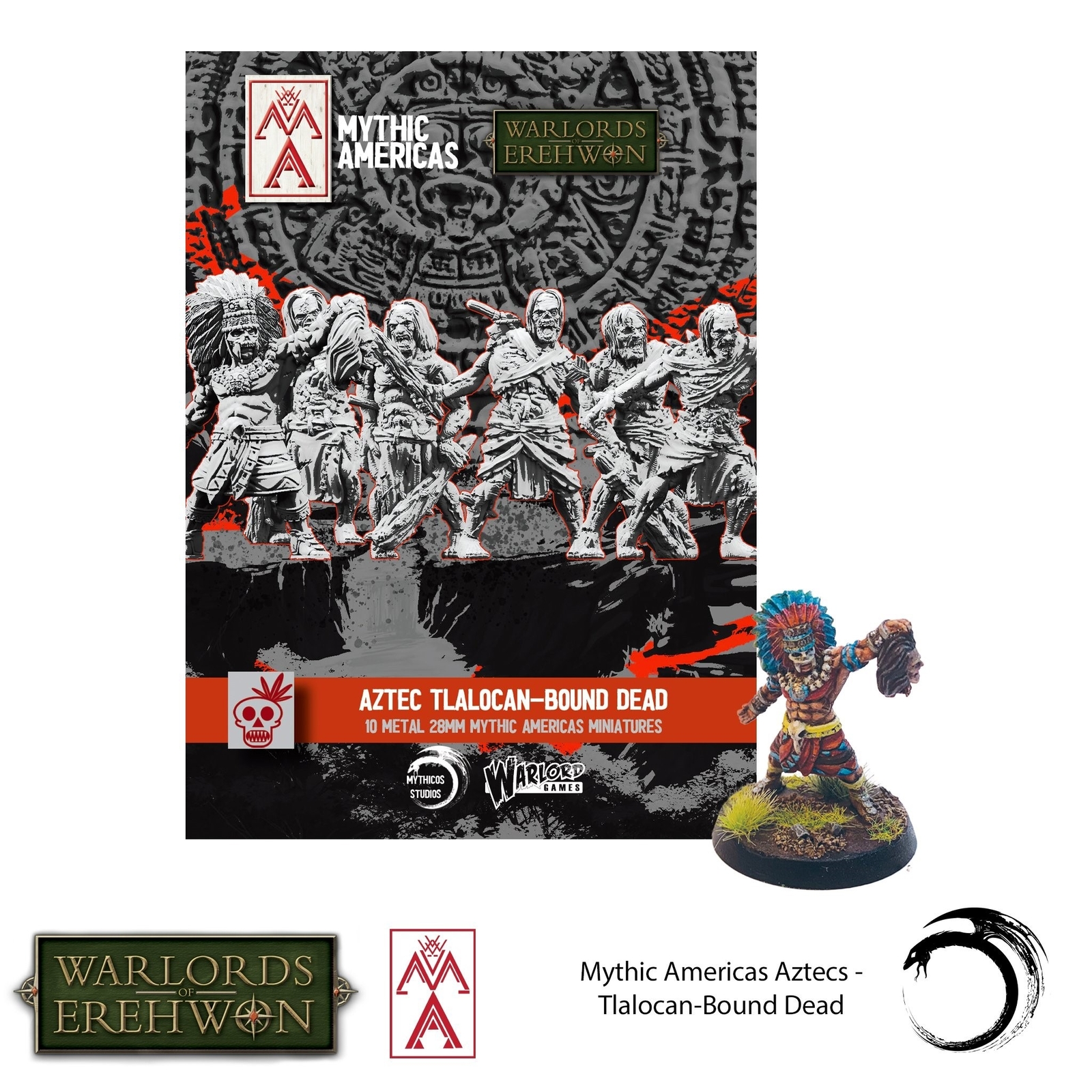 Warlord Games Mythic Americas 722211002 28-миллиметровый Мертвый ацтек Тлалокан, Связанный